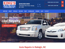 Tablet Screenshot of kingautomotive.net